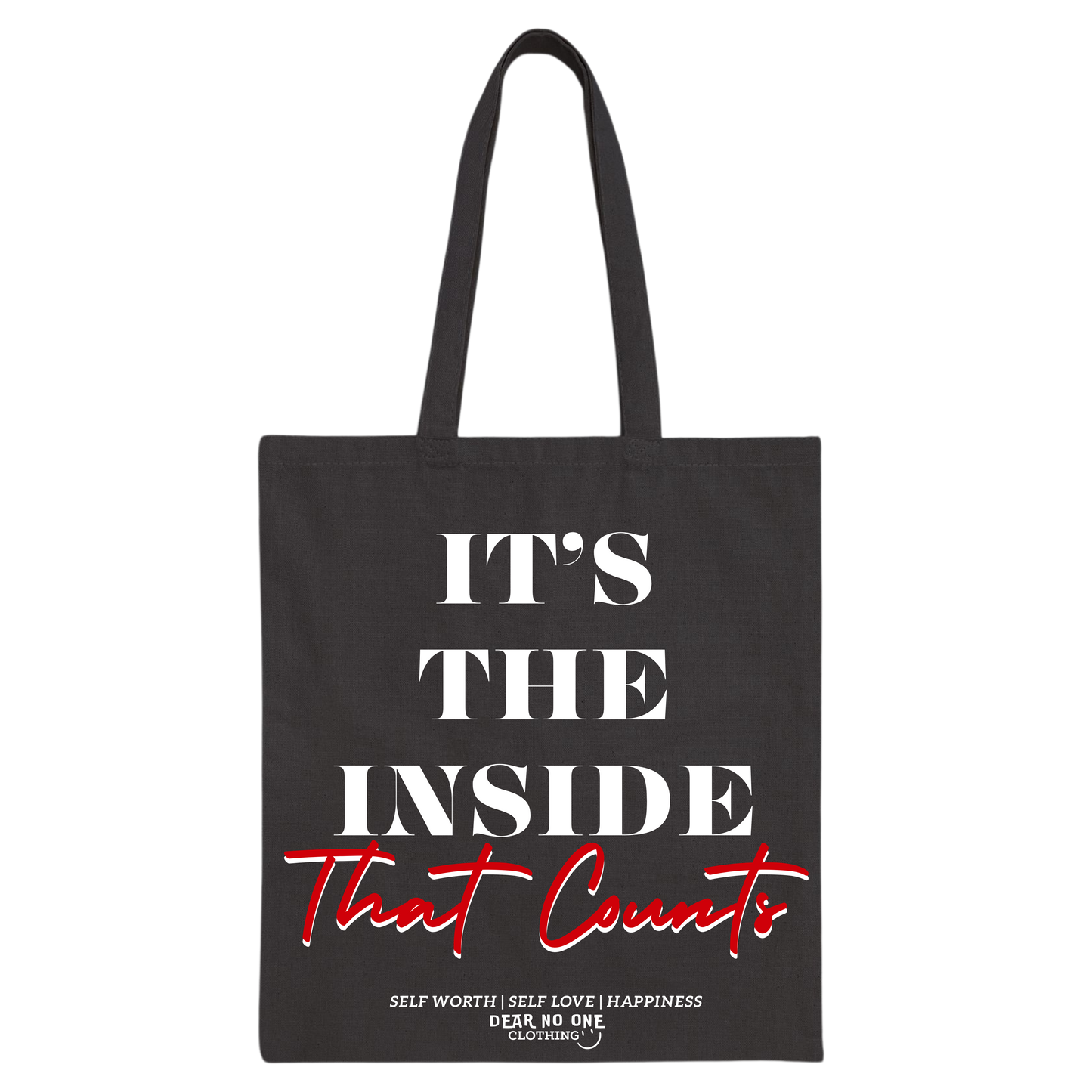 IT'S THE INSIDE THAT COUNTS TOTE BAG