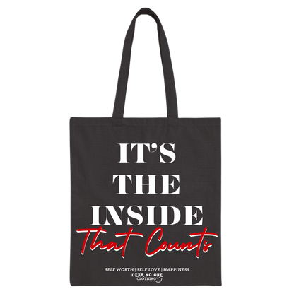 IT'S THE INSIDE THAT COUNTS TOTE BAG