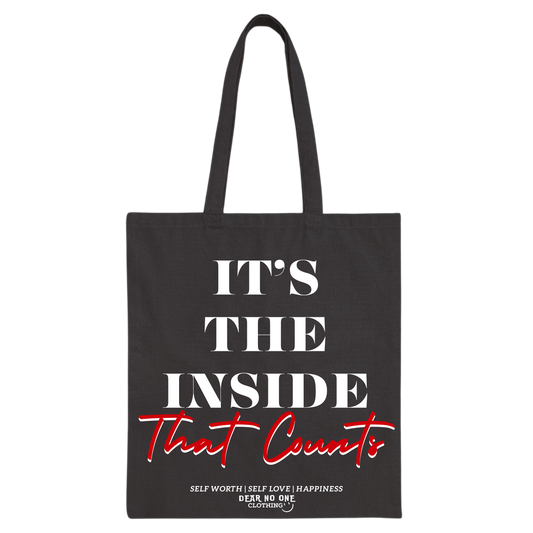 IT'S THE INSIDE THAT COUNTS TOTE BAG