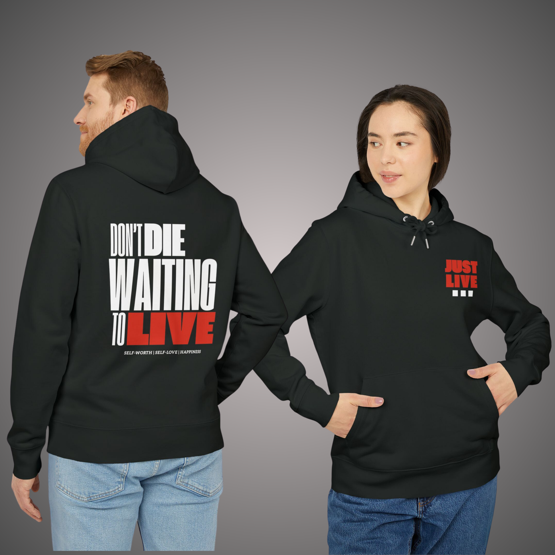 Just Live Zipper Hoodie